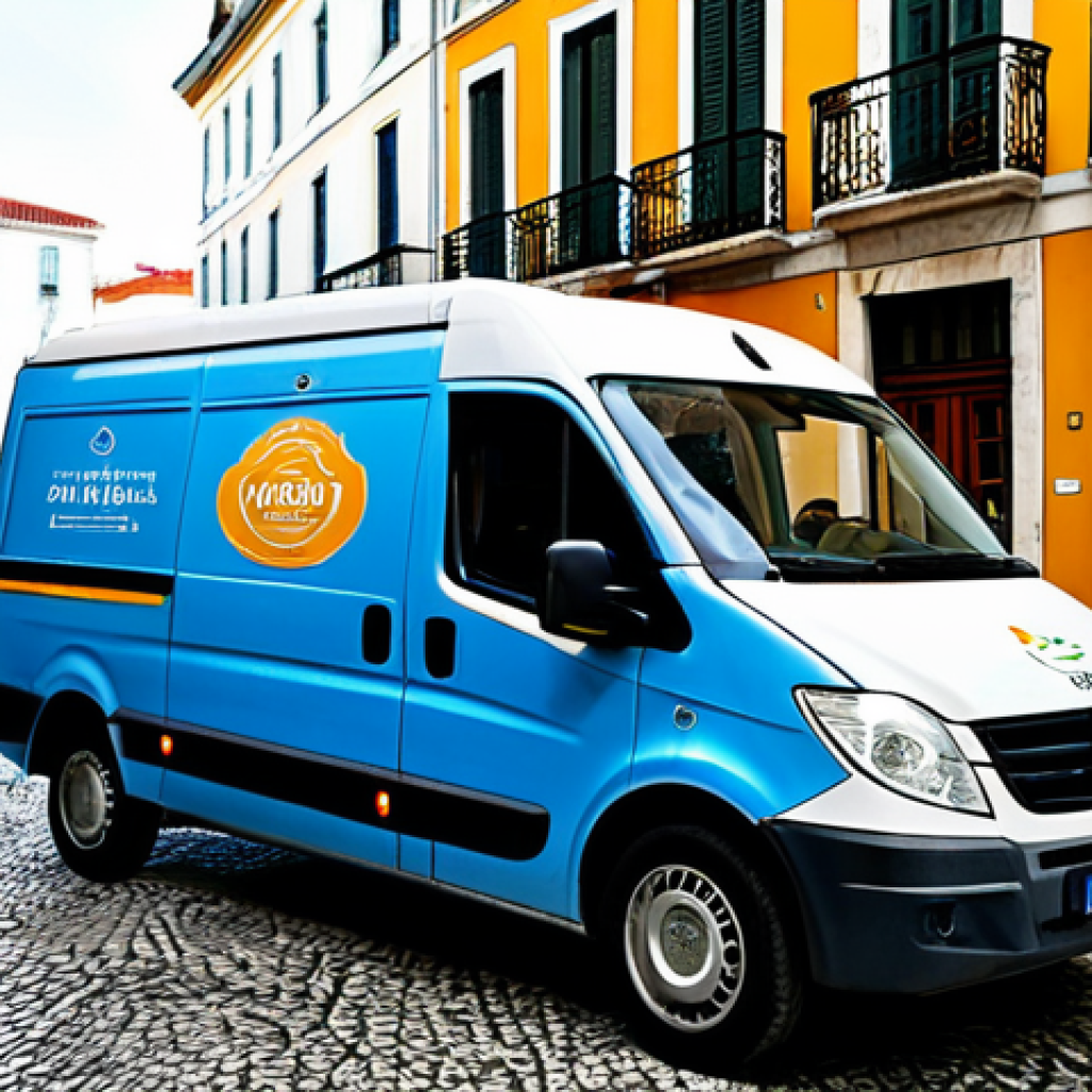 친환경 물류 - Sustainable Delivery in Lisbon**
"An electric delivery van, fully branded for a local Portuguese ba...