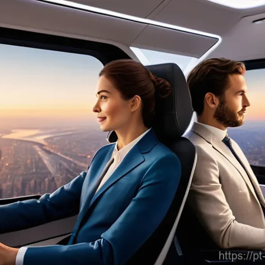 하늘을 나는 자동차 종류 - **Prompt 1: Serene Urban Air Commute**
    "A wide-angle shot from inside a luxurious, spacious eVTO...