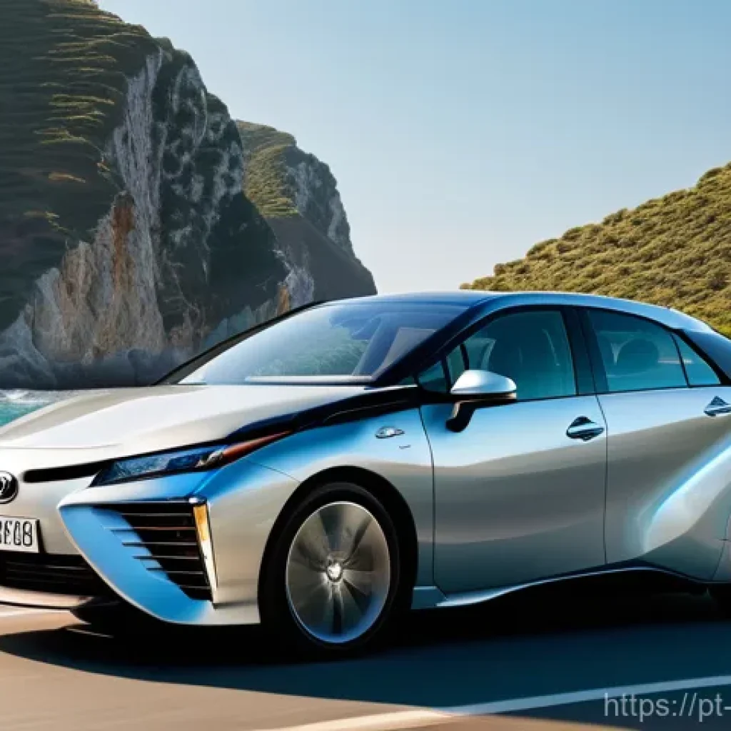 수소차 가격 - **Prompt:** A sleek, futuristic silver Toyota Mirai (second generation) drives effortlessly along a ...