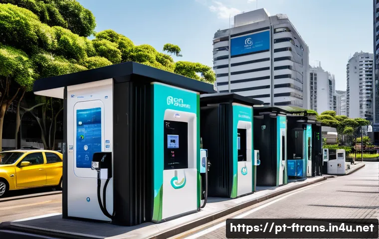 수소차 충전소 위치 - A modern hydrogen refueling station located in the heart of São Paulo city, featuring sleek, futuris...