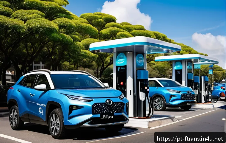 수소차 주행거리 - A modern hydrogen fueling station located in a bustling Brazilian metropolitan area, such as São Pau...